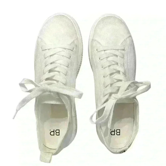 BP White Sonny Platform Sneaker Womens Size 9.5 - Picture 2 of 7